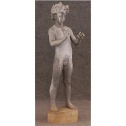 LEAD GARDEN FIGURE OF PAN a fountain, 44" high no