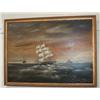 Image 1 : ATTRIBUTED TO J.G. TYLER 26"x36" oil on canvas naval sc
