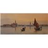 Image 1 : E. BENEVENUDI 6"x14" watercolor view of Venice late 19t