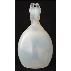 LALIQUE COVERED VASE the top with two love birds 