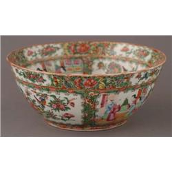 ROSE MEDALLION BOWL 12" diameter mid-19th century