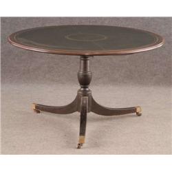 REGENCY STYLE TILT TOP CENTER TABLE with embossed