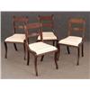 Image 1 : SET OF 4 REGENCY STYLE SIDE CHAIRS, 19th century 
