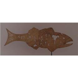 SHEET METAL FISH WEATHERVANE 36" long with cut-ou