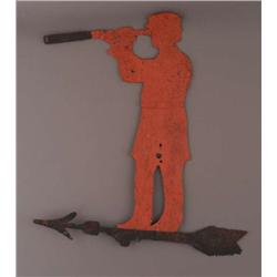 SHEET METAL SAILOR WEATHERVANE 32" high with red 