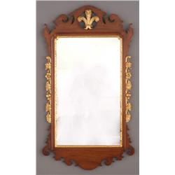 MARGOLIS CHIPPENDALE STYLE PARCEL GILT MIRROR sig