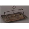 Image 1 : EARLY AMERICAN WROUGHT IRON PIPE STAND, 17" long 