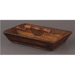 PAINT DECORATED CUTLERY BOX 10" long, 19th centur