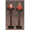 Image 1 : PAIR OF FIGURAL ART DECO ASH STANDS, black butler