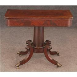 CLASSICAL MAHOGANY GAME TABLE circa 1830, note ve