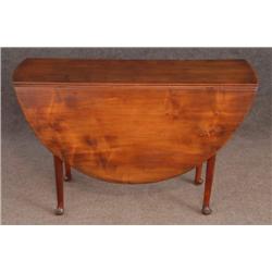 QUEEN ANNE MAPLE DROP LEAF TABLE, refinished, 44"