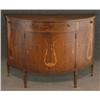 Image 1 : SATINWOOD DEMILUNE CABINET with inlay and starbur