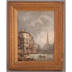 CHARLES KUWASSEG 12 1/2"x9" oil on panel 