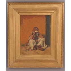 JOSE CORDERO VILLEGAS 11 1/2"x8 7/8" oil on tin T