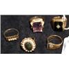 Image 1 : ESTATE GROUP OF 5 GOLD RINGS including diamond, a