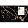 Image 1 : TRAY LOT OF GOLD JEWELRY including bracelets and 