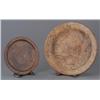 Image 1 : PAIR OF TREENWARE PLATES the larger 12 1/2" diame