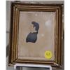 Image 1 : FOLK ART MINIATURE PORTRAIT of a gentleman, 4"x3"