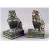 Image 1 : PAIR OF ROOKWOOD OWL BOOKENDS signed William McDo