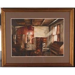 MARILYN CALDWELL 21"x29" watercolor The Backroom,