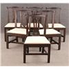 Image 1 : SET OF SIX CHIPPENDALE STYLE DINING CHAIRS, early