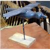 Image 1 : PAINTED FOLK ART BIRD ON STAND contemporary, 16" 