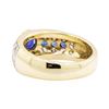 Image 3 : 1.50 ctw Diamond and Sapphire Ring - 14KT Yellow Gold