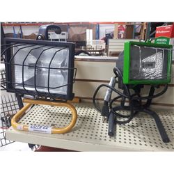 TWO PORTABLE WORK LIGHTS