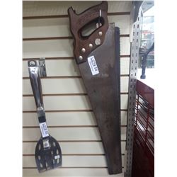 TWO VINTAGE HAND SAWS