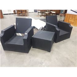 ADJUSTABLE WICKER CHAIRS W/ OTTOMAN