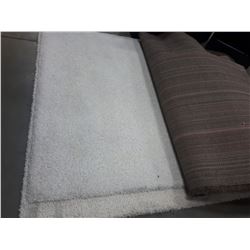 PAIR OF LARGE OFF WHITE SHAG CARPETS
