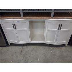 WHITE VANITY W/ CUPBOARDS