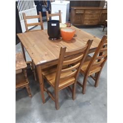 COUNTRY STYLE TABLE AND 4 CHAIRS