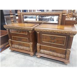 MATCHING PAIR OF ORNATE NIGHTSTANDS