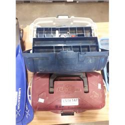 PAIR OF FISHING TACKLE BOXES W/ CONTENTS
