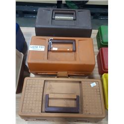 3 FISHING TACKLE BOXES