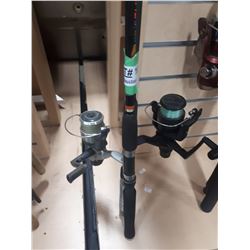 TWO FISHING RODS WITH REELS