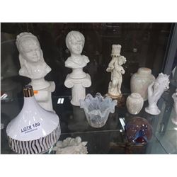 COLLECTION OF ART GLASS, FIGURINES, ETC