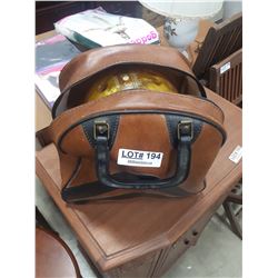 YELLOW BRUNSWICK BOWLING BALL IN BAG