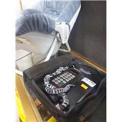VINTAGE MOTOROLA PORTABLE PHONE AND BABY SEAT