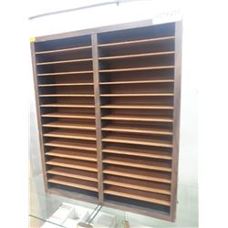WOOD SLOTTED STORAGE RACK