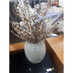 DECORATIVE GLASS VASE WITH CONTENTS