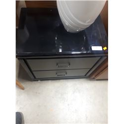 BLACK AND GREY NIGHTSTAND