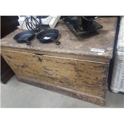 LARGE WOODEN TRUNK