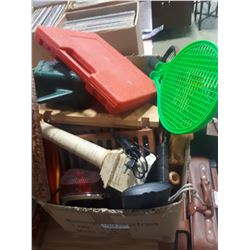BOX OF DECOR AND OTHER ASSORTED ITEMS