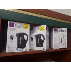 THREE SALTON ELECTRIC KETTLES