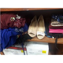 SHELF LOT WOMENS CLOTHING AND PURSES