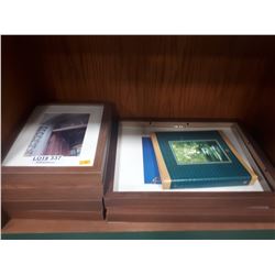 SIX FRAMED PICTURES AND PHOTO ALBUM
