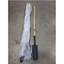 BUNDLE OF SIX NEW LONG-HANDLE DRAIN SPADES