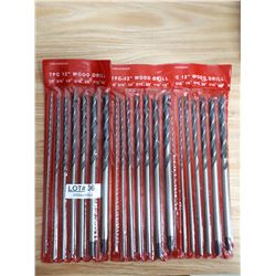 TWO NEW 7 PC 12" WOOD DRILL SETS